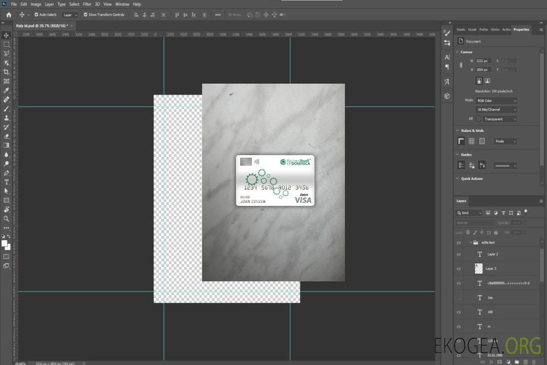 Banque nationale de la Dominique de la Dominique, carte de débit visa, photolook , avant template Banque nationale de la Dominique de la Dominique, carte de débit visa, photolook , avant template